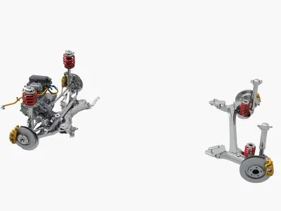Electric Car Suspension 3D model