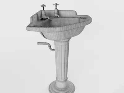 Victorian Corner Sink 3D model