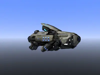 Scifi Plasma Gun Low-poly 3D model purchase