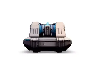 SciFi Futuristic Transport Vehicle Low-poly 3D model