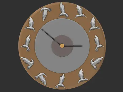 parametric birds - Clock GIOMETRIC  3D print model