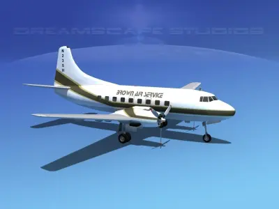 Martin 404 Brown Air Service 3D model
