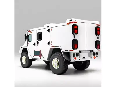 Armored Military Ambulance Vehicle for 3D print 3D model