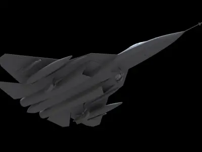 Sukhoi Su-57 Free low-poly 3D model