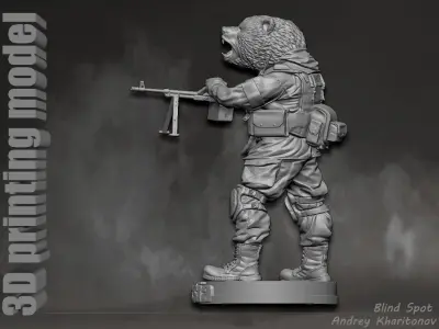 Russian bear 3D print model