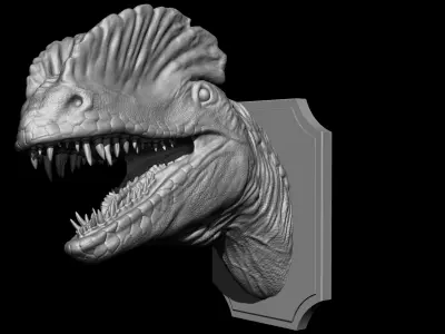 Dilophosaur Head 3D print model