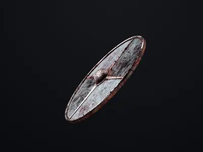 Viking Shield var 04 Low-poly 3D model