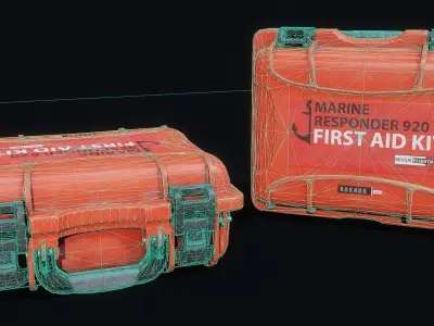 First aid kit low poly  Low-poly 3D model