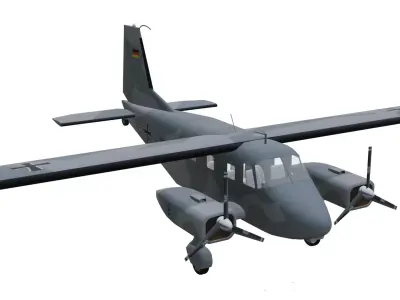 Dornier Do 28 Skyservant Low-poly 3D model