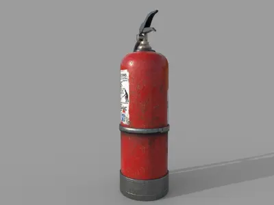 Old Pbr Fire Extinguisher Low-poly 3D model