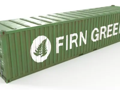 Container 40ft low poly PBR Low-poly 3D model buy
