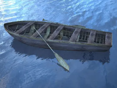 boat  ship Low-poly 3D model