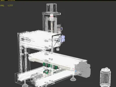 Heavy duty bench milling machine 3D model