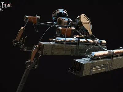 full weapon set from attack on titan Low-poly 3D model
