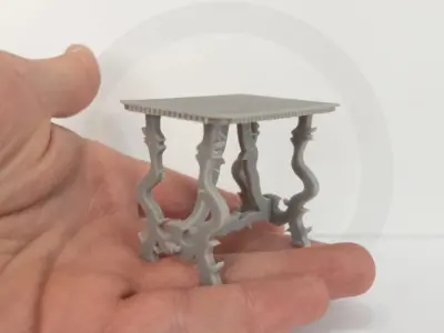 Dollhouse Antique 18th century table  3D print model purchase