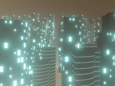 Mega City 3D Model Download Free low-poly 3D model