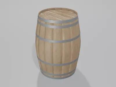 Light Toasted Bordeaux Barrel 3D model