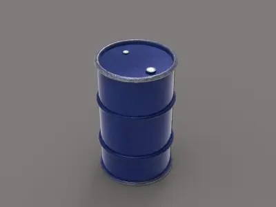 Drum oil old iron 3d model  Low-poly 3D model