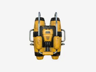 Jetpack A03 Yellow Black - SciFi Character Design Low-poly 3D model