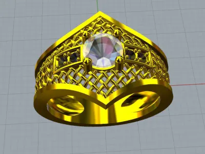 anillo malla Free 3D model