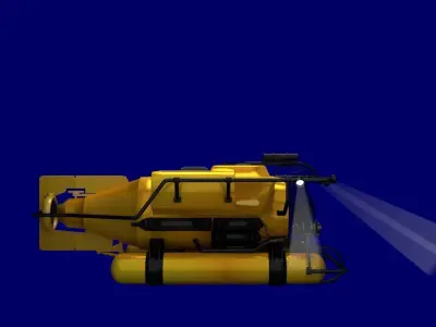 submersible exterior only Low-poly 3D model