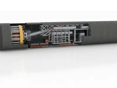 tunnel boring machine 3D model