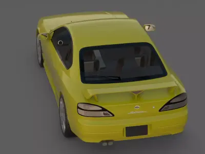2002 Nissan Silvia S15 Spec R Aero 3D Model  The Ultimate Icon Low-poly 3D model