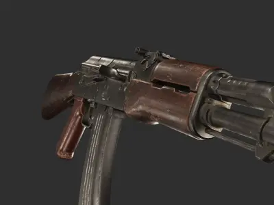 AK47 - Game Ready ak rifle Low-poly 3D model