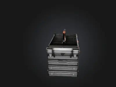 Realistic Metal Toolbox Low-poly 3D model