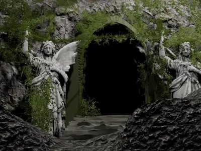 Ancient gate 3D model