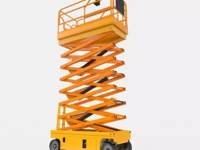 Scissors Lift Aerial Work Platform 3D model