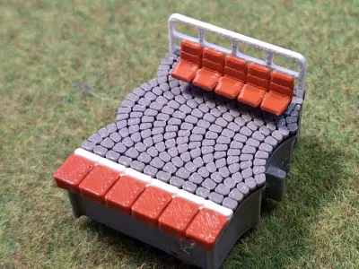 Single Edge Platform board modules 1-87 FDM color 3D print model