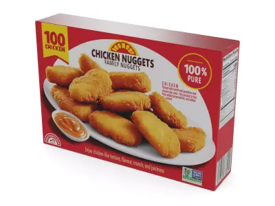 Snacks Chicken Nuggets Low-poly 3D model