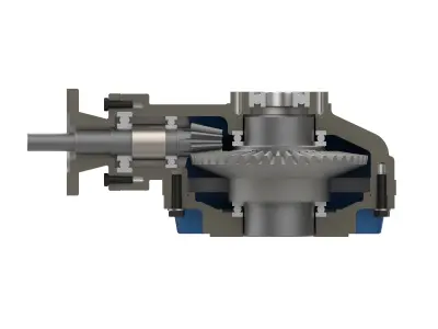 Gate Valve Gearbox - Continuous Rotation Bevel Type 3D model