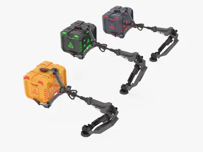  Futuristic Mechanical Arms with Supply Crates 