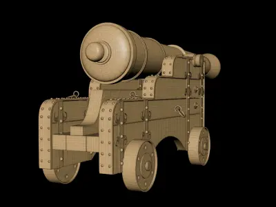 Old Cannon 3D Model 3D model