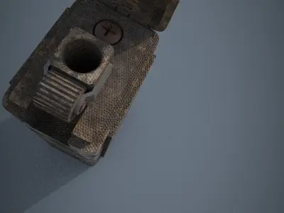 Old cigarette Lighter  Low-poly 3D model