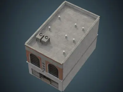 Building 22 Low-poly 3D model