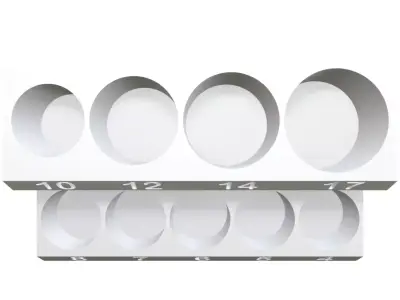 Socket Organizer - 3-8 and 1-2 in Drive Metric Hex Socket Set 3D print model