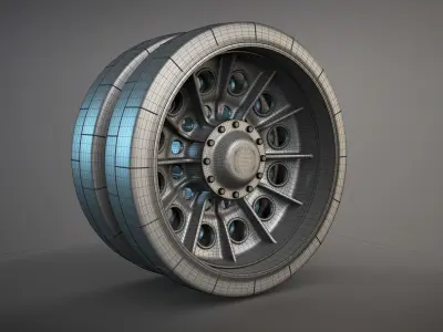 T-54 Tank Road Wheel High-Poly 3D model