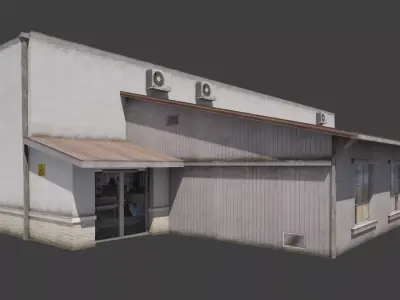 Building  City Village Work Street Low-poly Low-poly 3D model