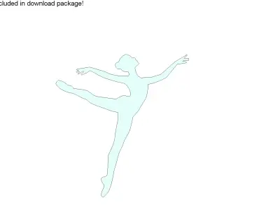 ElegantBallerinaSilhouetteMoldForCastingWallArt 3D model