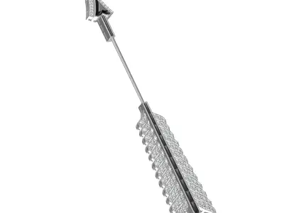 Antique Diamond Arrow Brooch 3D print model