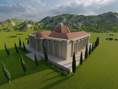 Parthenon-Historical Greek Temple 3D model buy