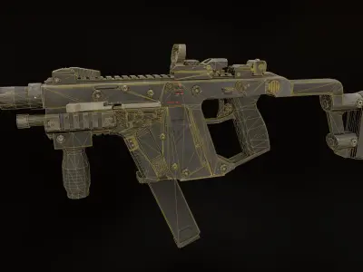 KRISS Vector Low-poly 3D model 2