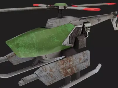 Viper-X Tactical Combat Drone 3D Model  Military UAV Helicopter Low-poly 3D model