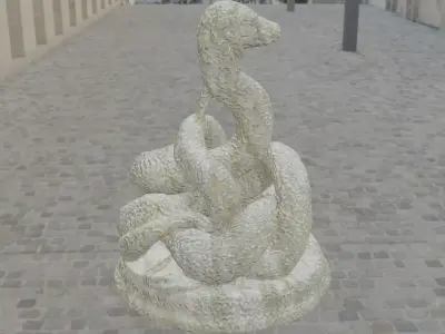 Plastic snake for decoration Free low-poly 3D model