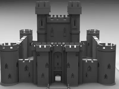 Castle Low-poly 3D model