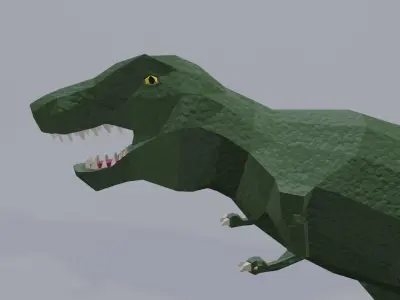 3d low poly T-Rex t - rex Free low-poly 3D model purchase