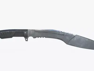 Tactical Kukri Knife Low-poly 3D model purchase